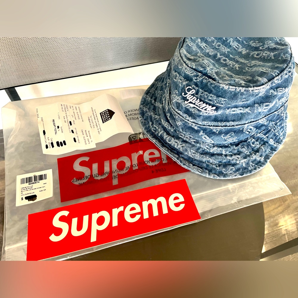 Supreme Jacquard Denim Bucket Hat
